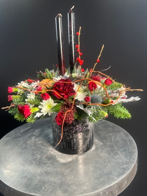 Nordic Yule, beautiful candle arrangement