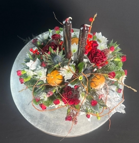 Nordic Yule, beautiful candle arrangement