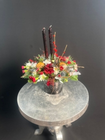 Nordic Yule, beautiful candle arrangement